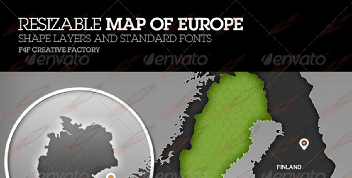 Resizable Map of Europe